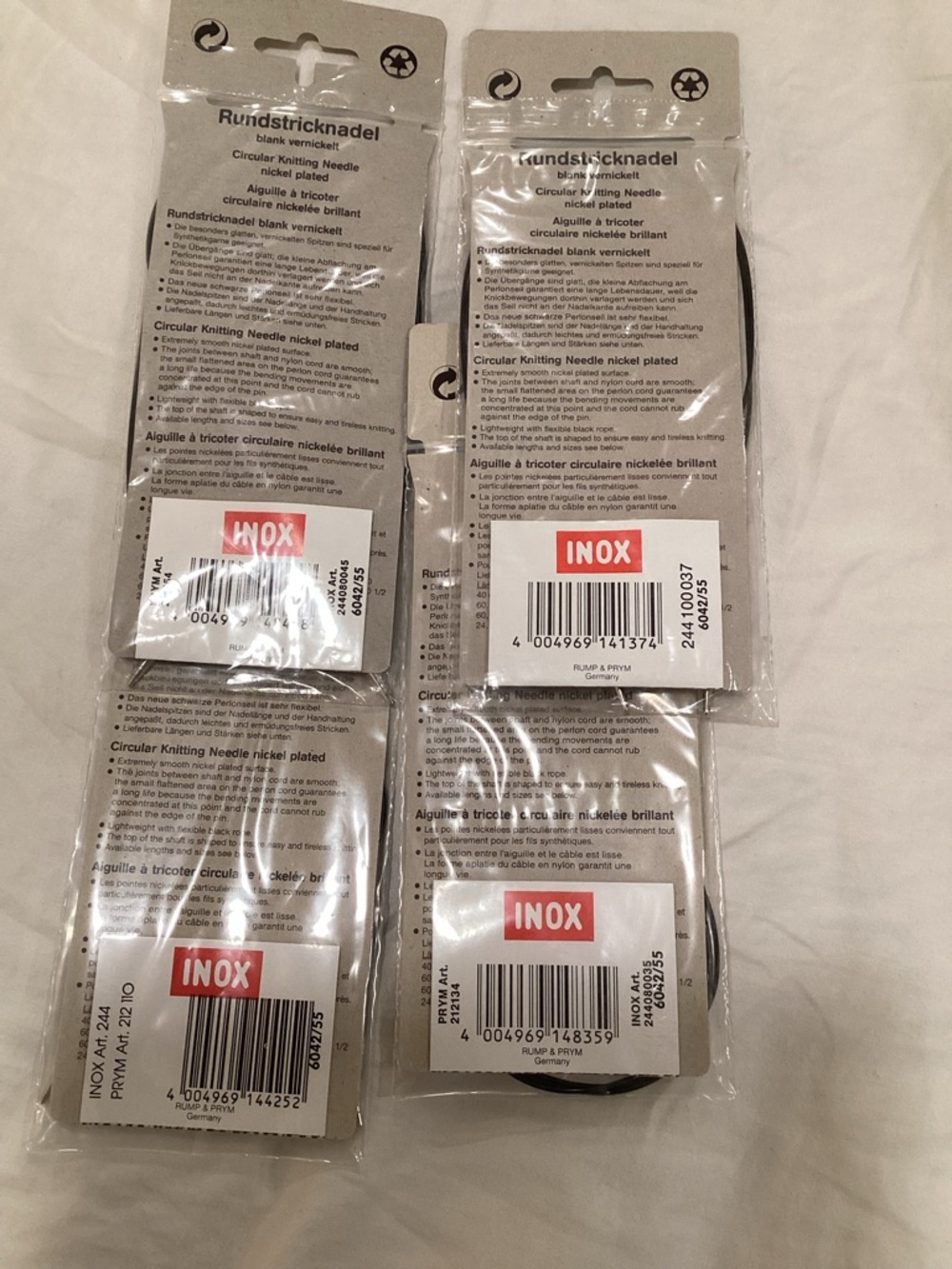 INOX Circular Knitting Needles - Multiple Sizes set/2. US5 /US2 available - Picture 3 of 3